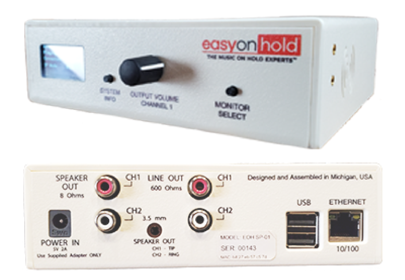Easy On Hold 2-Channel Business Audio System for Cisco CUCM