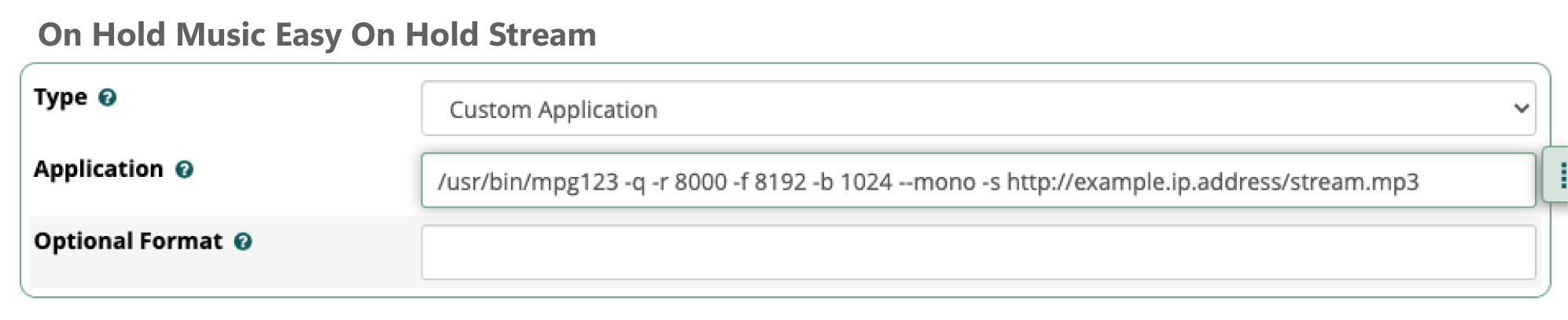 screenshot of FreePBX integration settings