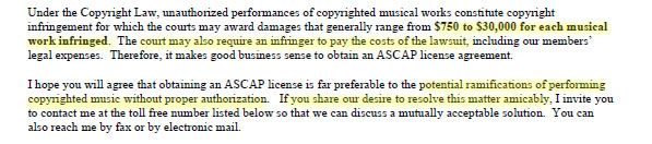 Music Licensing Letter Request