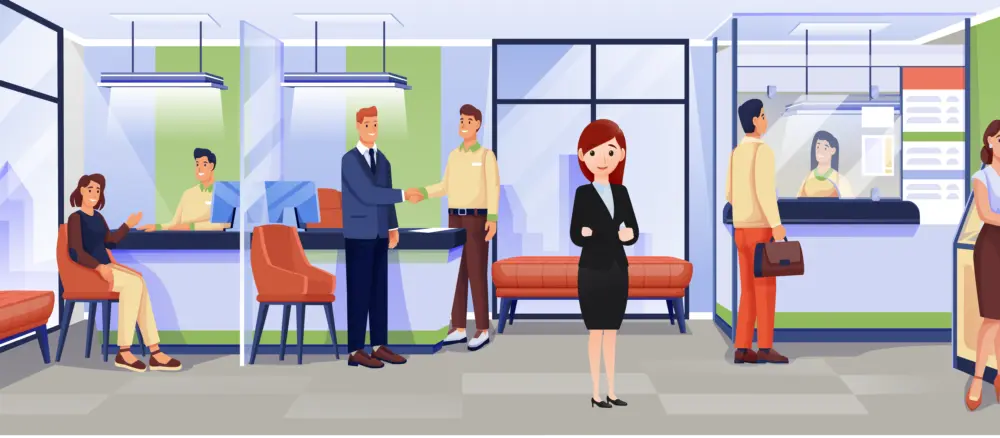 Easy On Hold | Blog - Background Muwsic For Banks And Credit Unions Branch Manager illustration