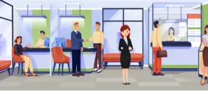 Easy On Hold | Blog - Background Muwsic For Banks And Credit Unions Branch Manager illustration